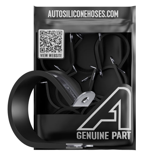 Assorted Rubbed Lined P-Clips Auto Silicone Hoses W1 Zinc Plated 2 Of Each - 20 Clips