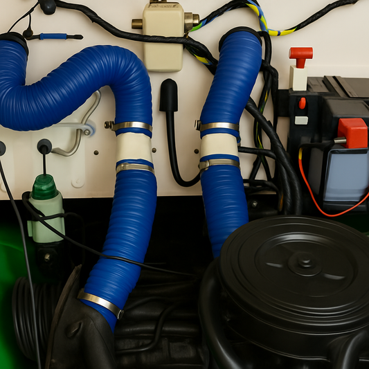 Citroen 2CV Heater Tube Kit Upgrade For Right Hand Drive 602cc Motor Vehicle Engine Parts Hoses UK Blue Yes